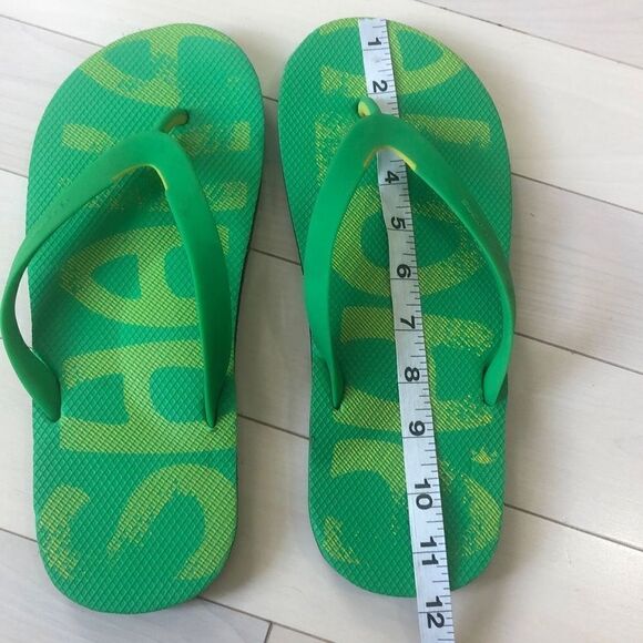 Freewaters Men's Allover Rubber Flip Flop Sandals Green Size 10 - Picture 3 of 4